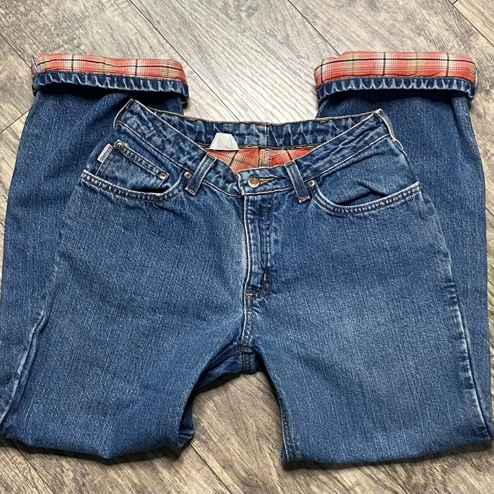 Vintage 90’s Carhartt Women’s Flannel Lined Relaxed Fit Jeans Size 6